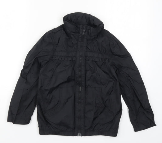 Miss Olypmus Girls Black Basic Coat Coat Size 7-8 Years