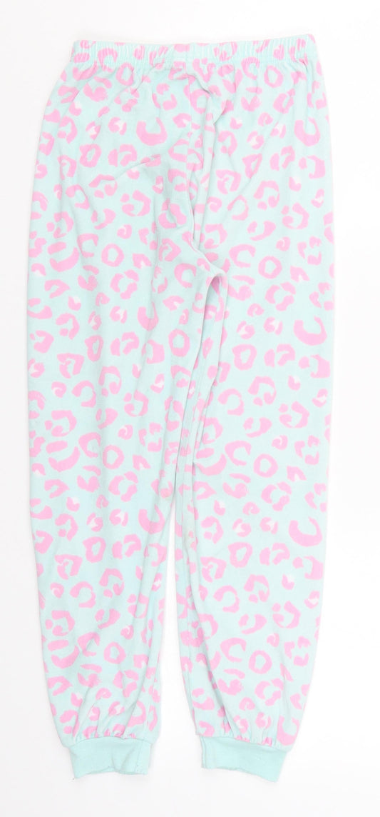 Primark Girls Blue Animal Print Sweatpants Trousers Size 8-9 Years - Pink Pyjamas
