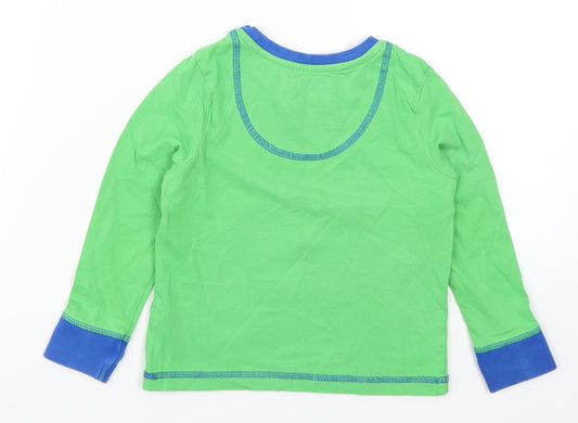 TU Boys Green Solid Pyjama Top Size 2-3 Years - RAAAA! Monster Mayhem in the Morning