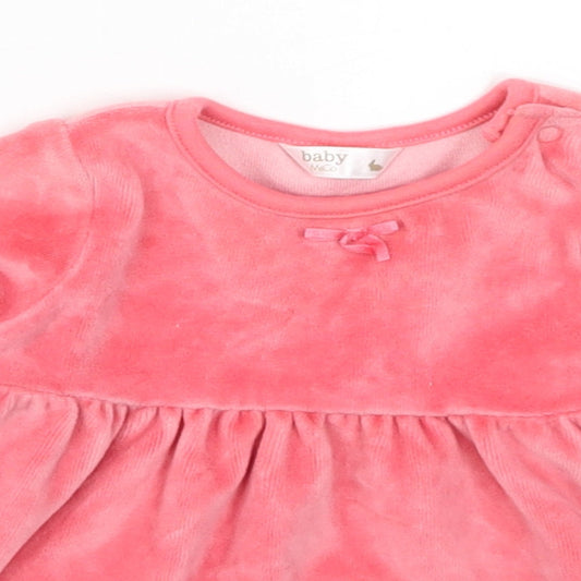 M&Co Girls Pink Skater Dress Size 9-12 Months