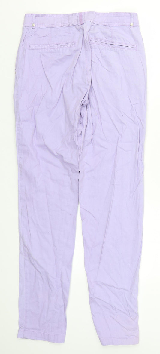 New Look Womens Purple Trousers Size 8 L30 in
