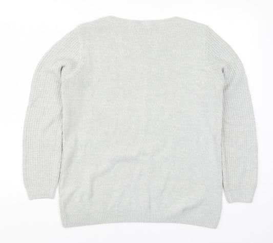 Womens UK Size 14 Isle Grey Pullover Jumper