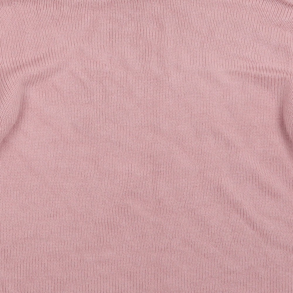Damart Womens Pink Knit Pullover Jumper Size 14