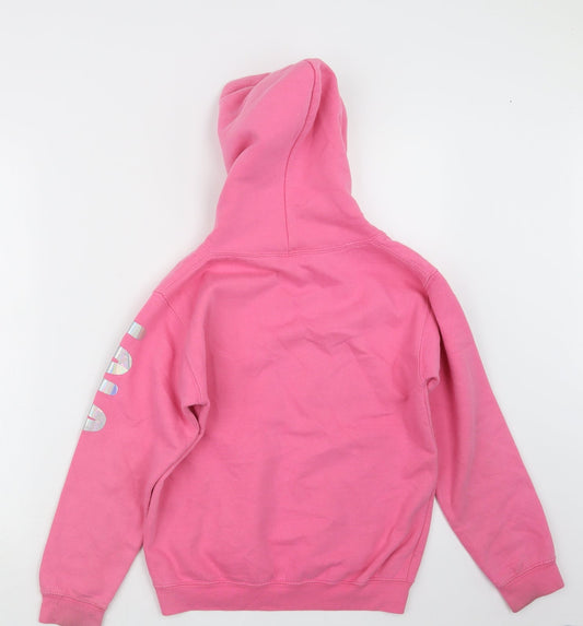 Awdis Girls Pink Pullover Hoodie Size 9-10 Years