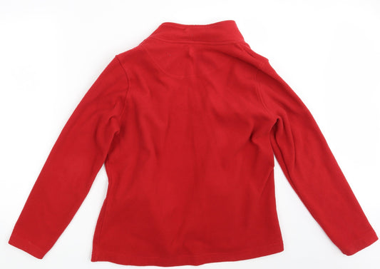 Womens UK Size 14 BHS Red Full Zip Jumper