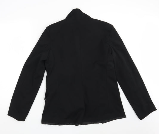 Made in Italy Womens Black Jacket Blazer Size 12