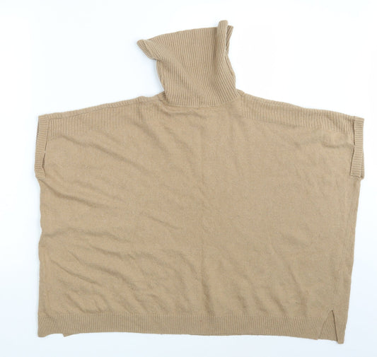 Womens UK Size S New Look Brown Wrap Jumper