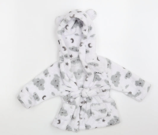 Studio Girls White Solid Babydoll Robe Size 6-9 Months - EMMIE