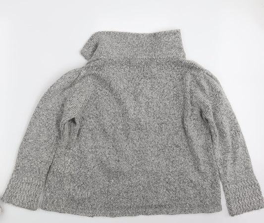 Womens UK Size L BM Grey Cardigan Jumper