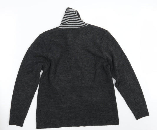 Womens UK Size L Pure & Natural Grey Pullover Jumper