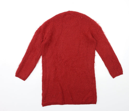 Primark Womens Red Knit Pullover Jumper Size 4