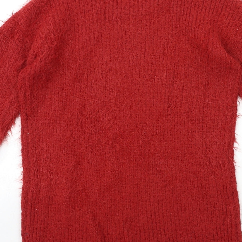 Primark Womens Red Knit Pullover Jumper Size 4
