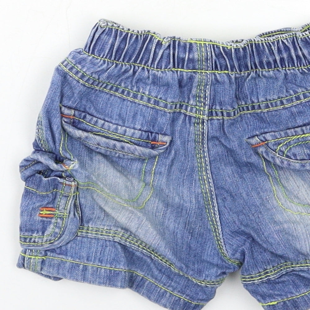 Brand and care label for George Baby Blue Denim Cropped Jeans, size 9-12, Months