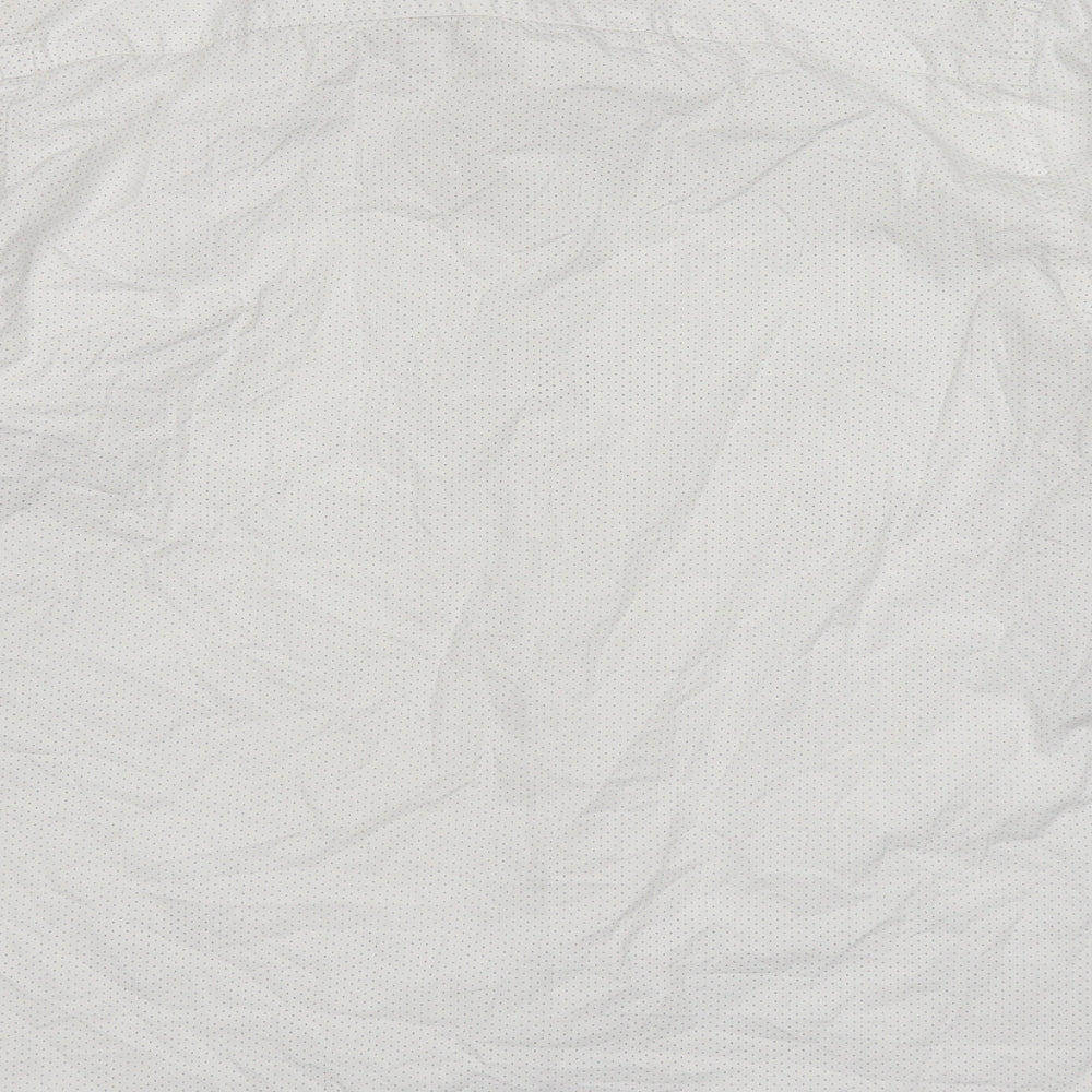 Taylor & Wright Mens White Polka Dot Button-Up Size 16.5