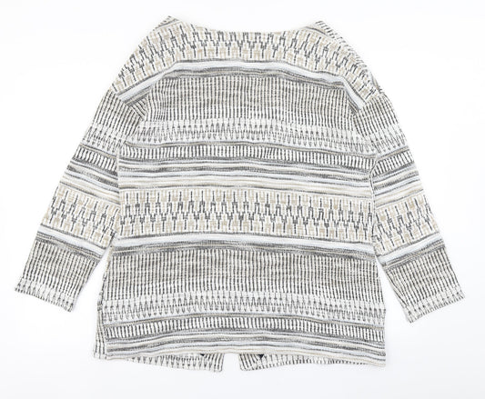 Nutmeg Womens Brown Fair Isle  Jacket  Size 16