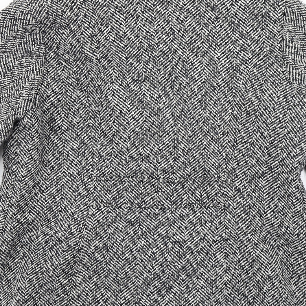 Womens UK Size 12 Classic Grey Overcoat