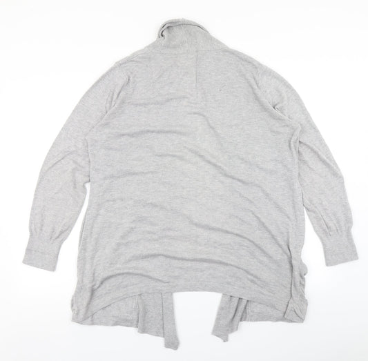 TU Womens Grey Knit Cardigan Jumper Size 16