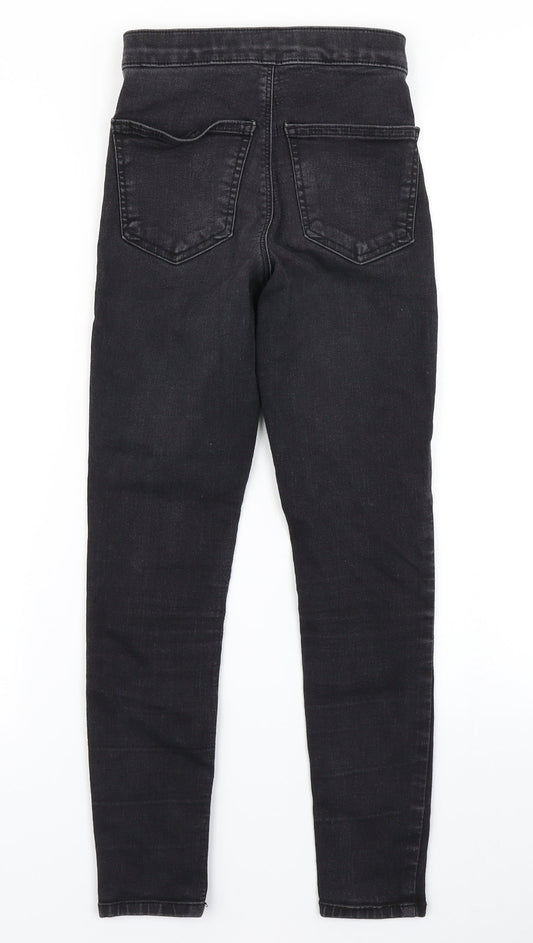 Topshop Womens Black Denim Skinny Jeans Size 25 in L28 in