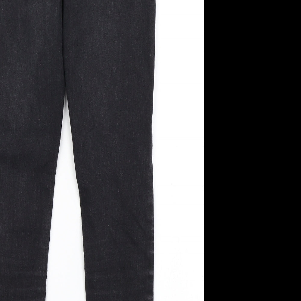 Topshop Womens Black Denim Skinny Jeans Size 25 in L28 in