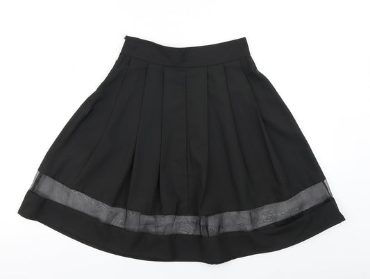 The Style Womens Black Pleated Skirt Size XS