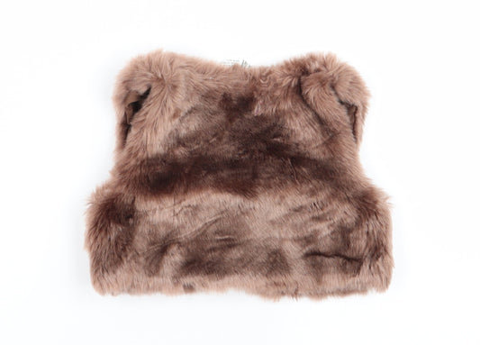 H&M Girls Brown Gilet Coat Size 2-3 Years