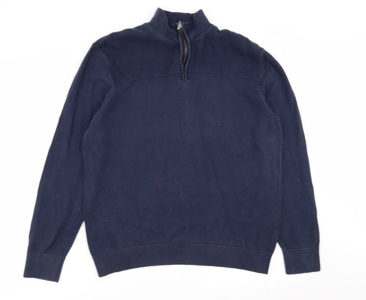 Mens UK Size L Asda George Blue Pullover Jumper