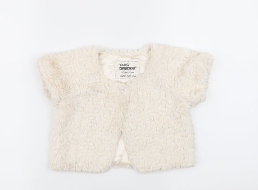 Young Dimension Girls Ivory Cardigan Jumper Size 6-7 Years
