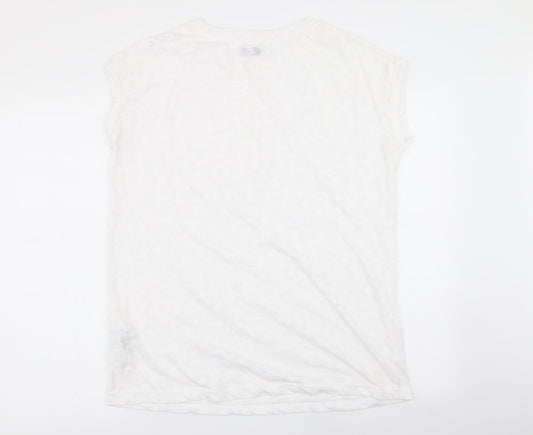 Womens UK Size 12 jd williams White Basic T-Shirt