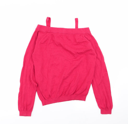 H&M Girls Red Pullover Jumper Size 11-12 Years
