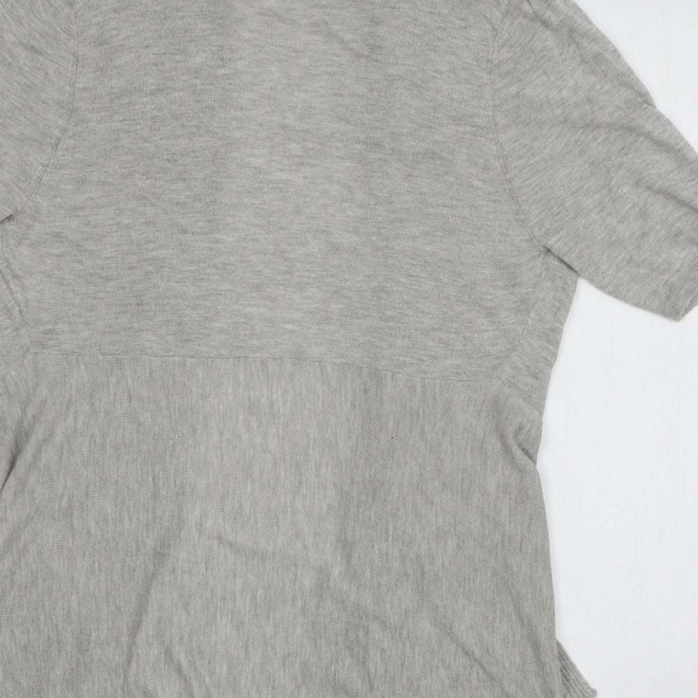 TU Womens Grey Knit Cardigan Jumper Size 14