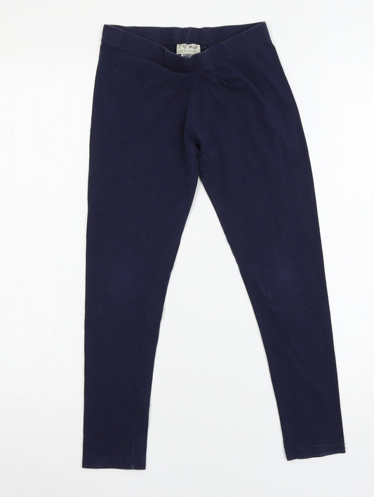 NEXT Girls Blue Jersey Jogger Trousers Size 11 Years
