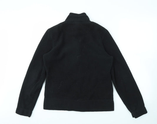 George Womens Black Houndstooth Full Zip Jumper Size 14