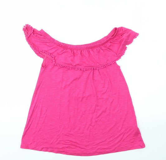 F&F Girls Pink Basic T-Shirt Size 12-13 Years