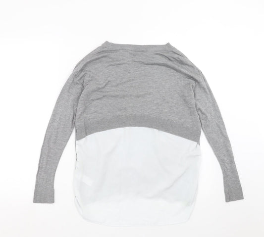 Womens UK Size 8 Topshop Grey Pullover Jumper
