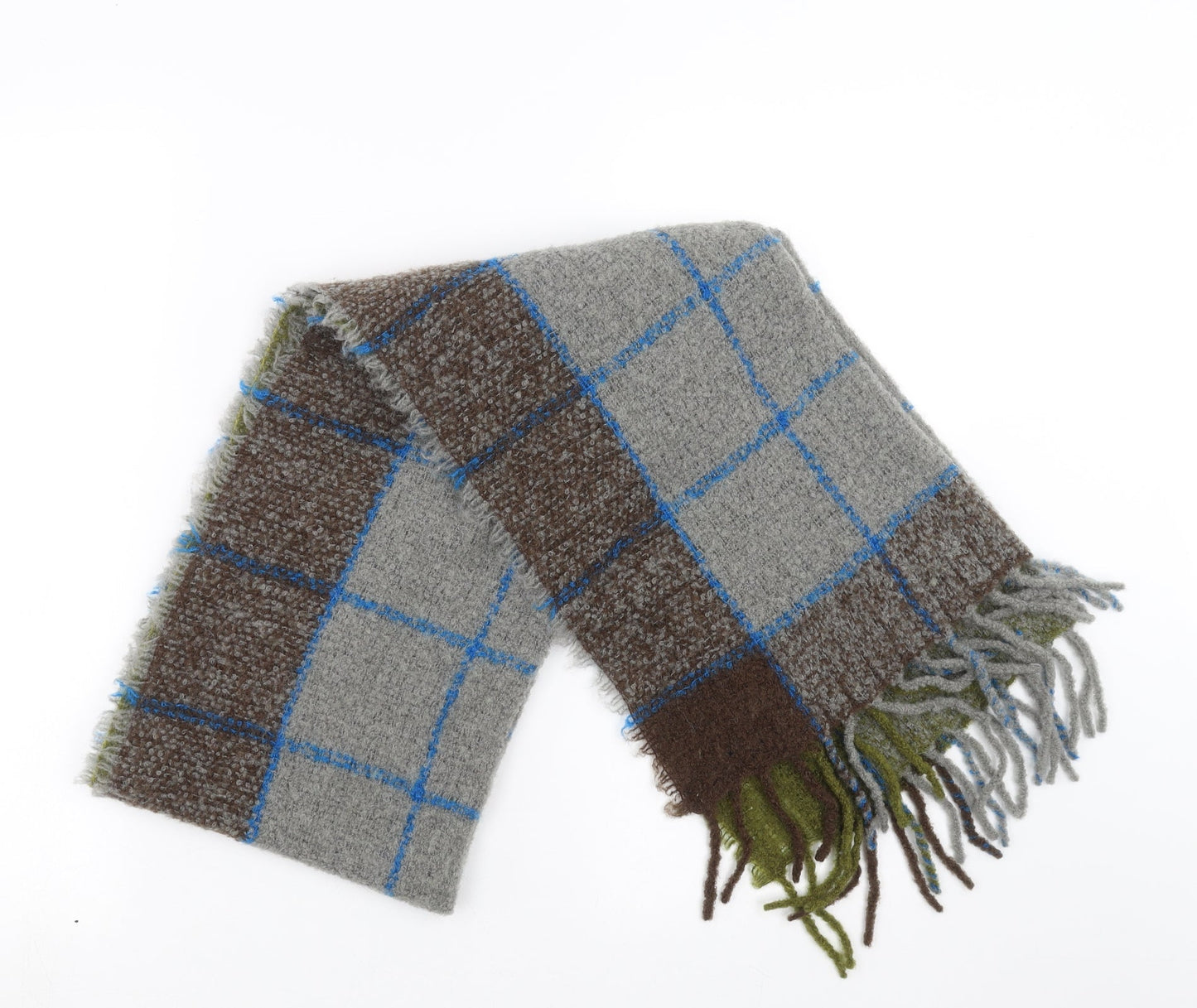 christina chih Womens Grey Check Scarf