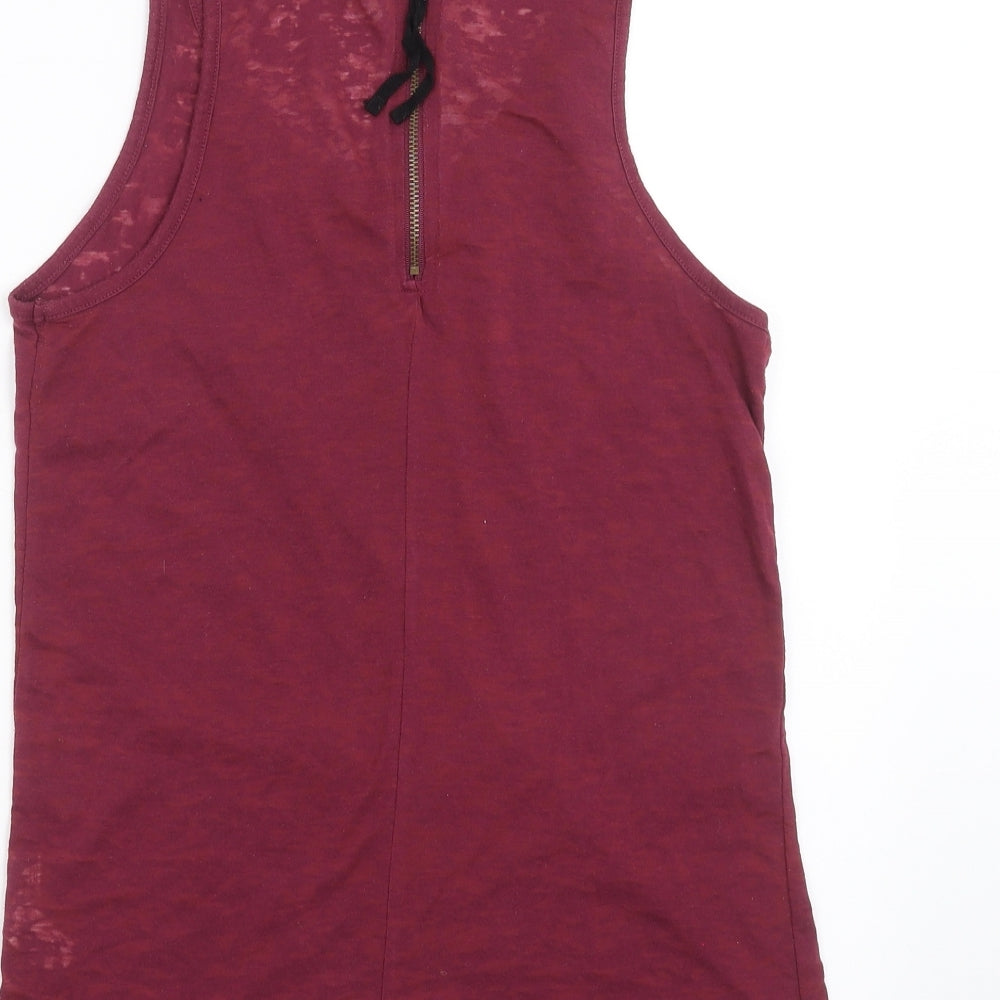 Womens UK Size 10 Topshop Purple Basic Tank