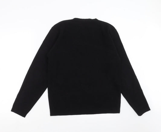 George Mens Black Knit Pullover Jumper Size S