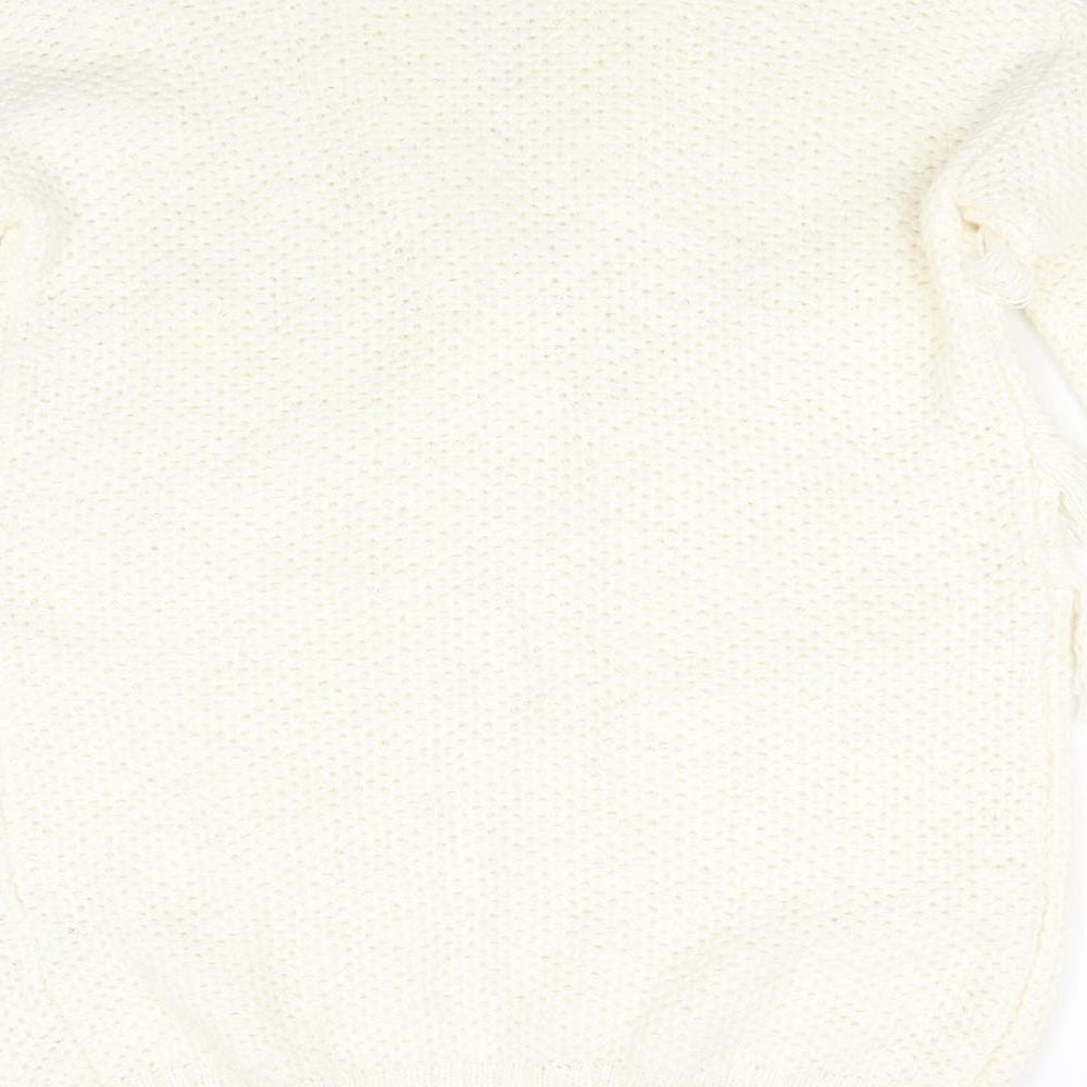 M&S Girls Ivory Knit Cardigan Jumper Size 11-12 Years