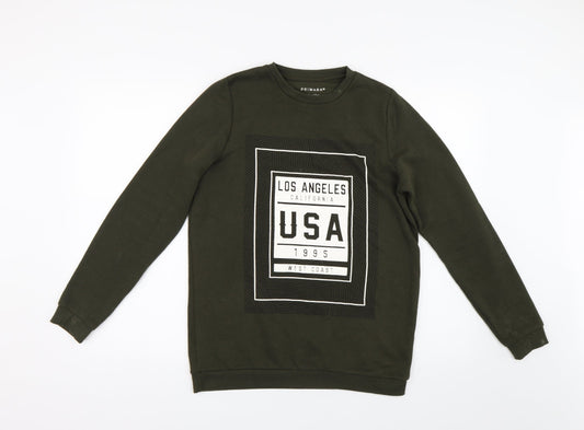 Primark Girls Green Pullover Sweatshirt Size 14 Years