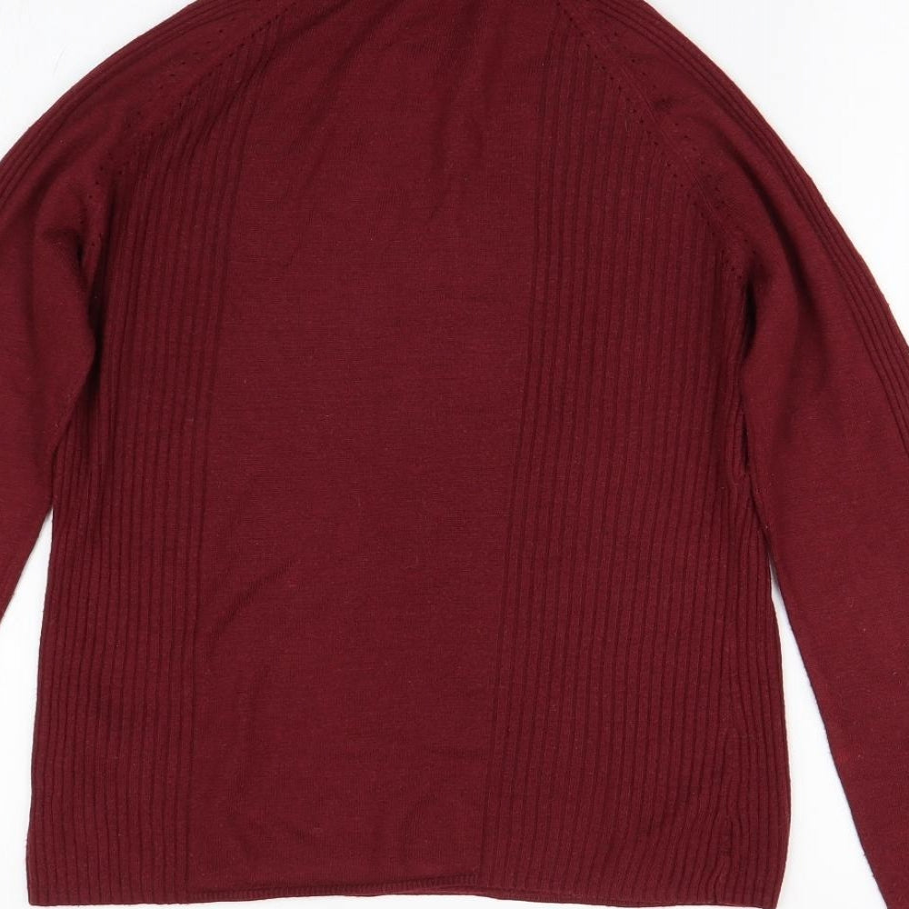 Womens UK Size M Linea Red Pullover Jumper