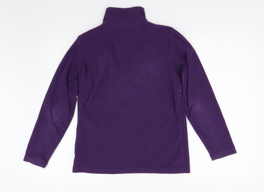 Freedom Trial Womens Purple Fleece Henley Jumper Size 6