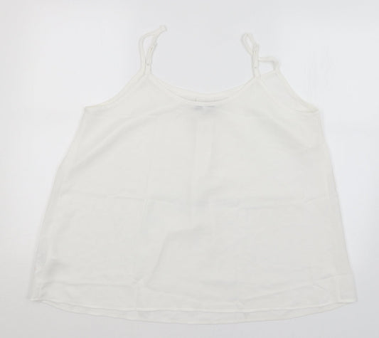 Capsule Womens White Camisole Tank Size 18