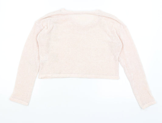Matalan Girls Pink Pullover Jumper Size 12 Years