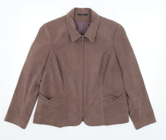 BM Womens Brown Jacket Blazer Size 18