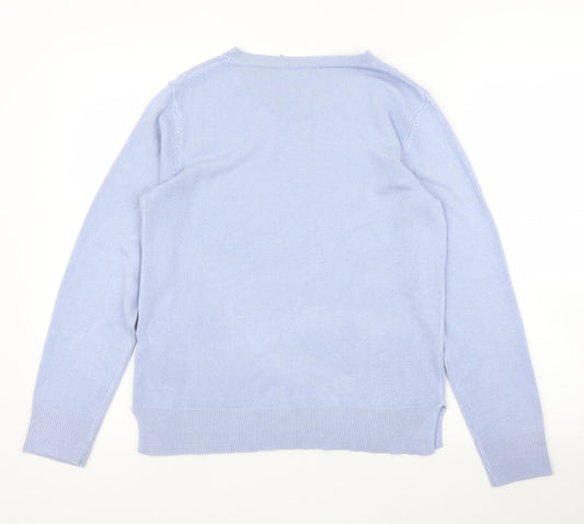 Womens UK Size 12 M&S Blue Pullover Jumper