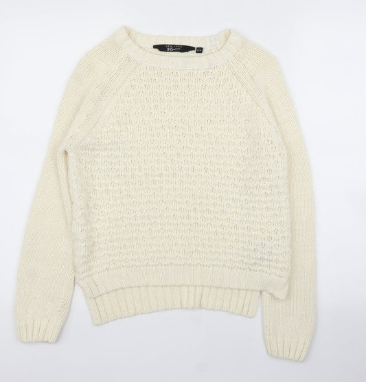 New Look Girls Ivory Pullover Jumper Size 12 Years