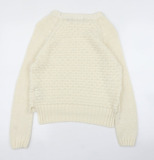 New Look Girls Ivory Pullover Jumper Size 12 Years