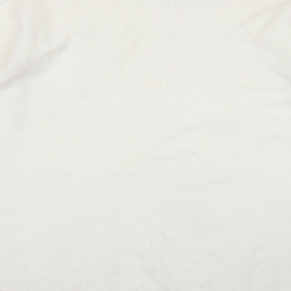 Womens UK Size L Preworn White Pullover Jumper