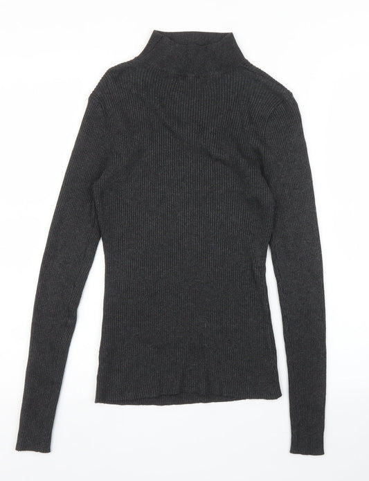 Womens UK Size S Only Grey Basic Blouse