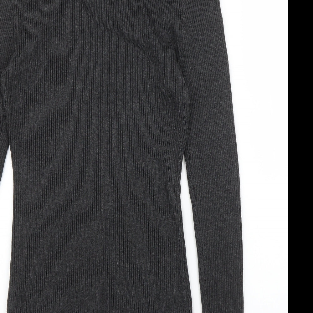 Womens UK Size S Only Grey Basic Blouse